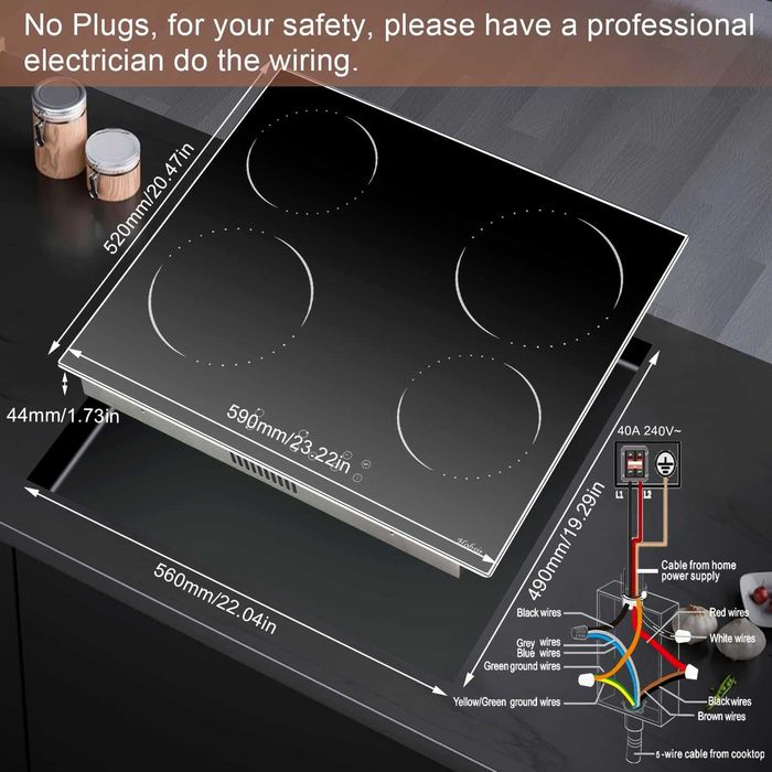 Электрическая варочная панель Hobsir на 4 конфорки