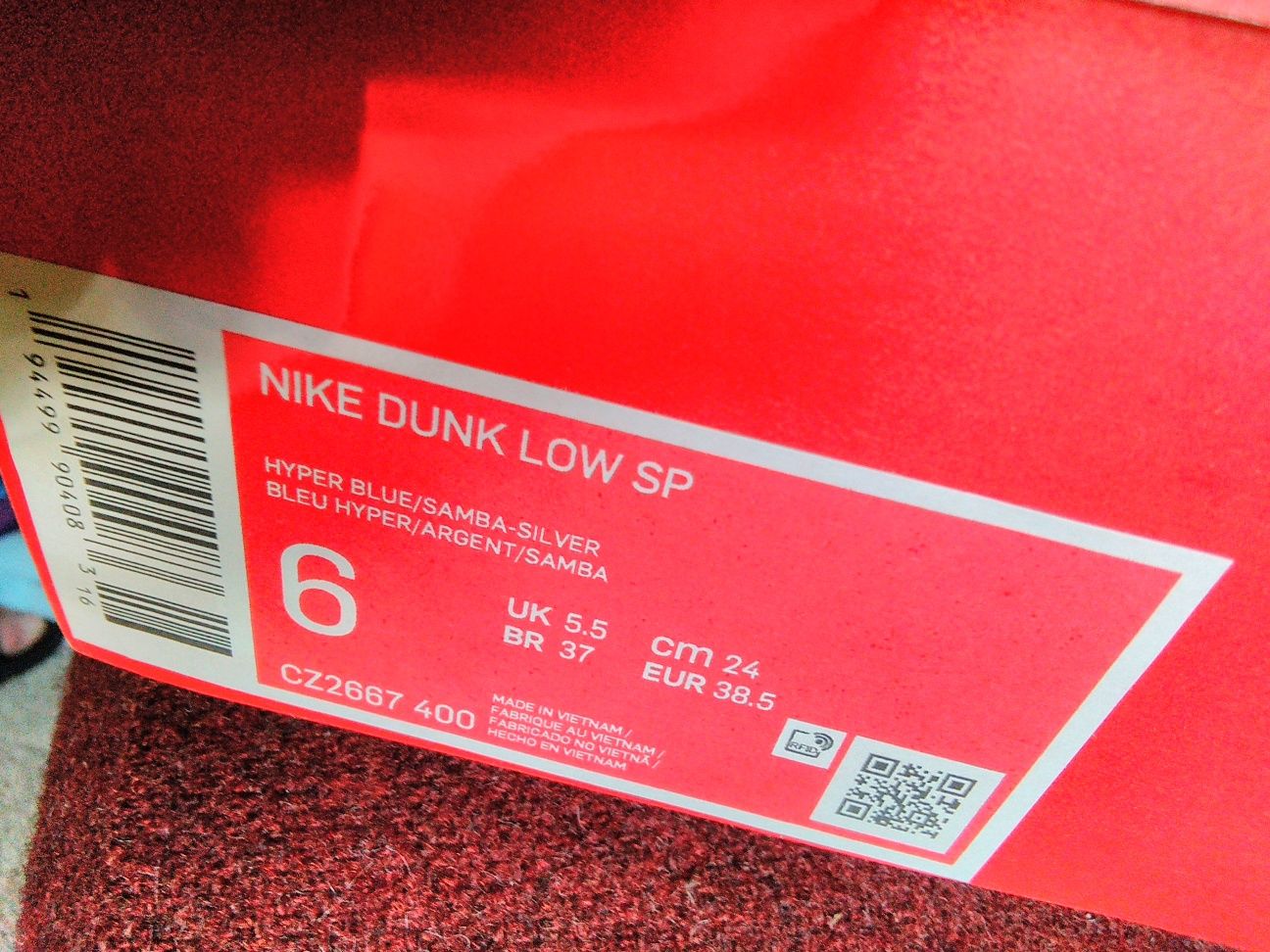 (r. Eur 38,5 - 24 cm ) Nike Dunk Low Co.JP Samba CZ2667,-400 Jordan 1
