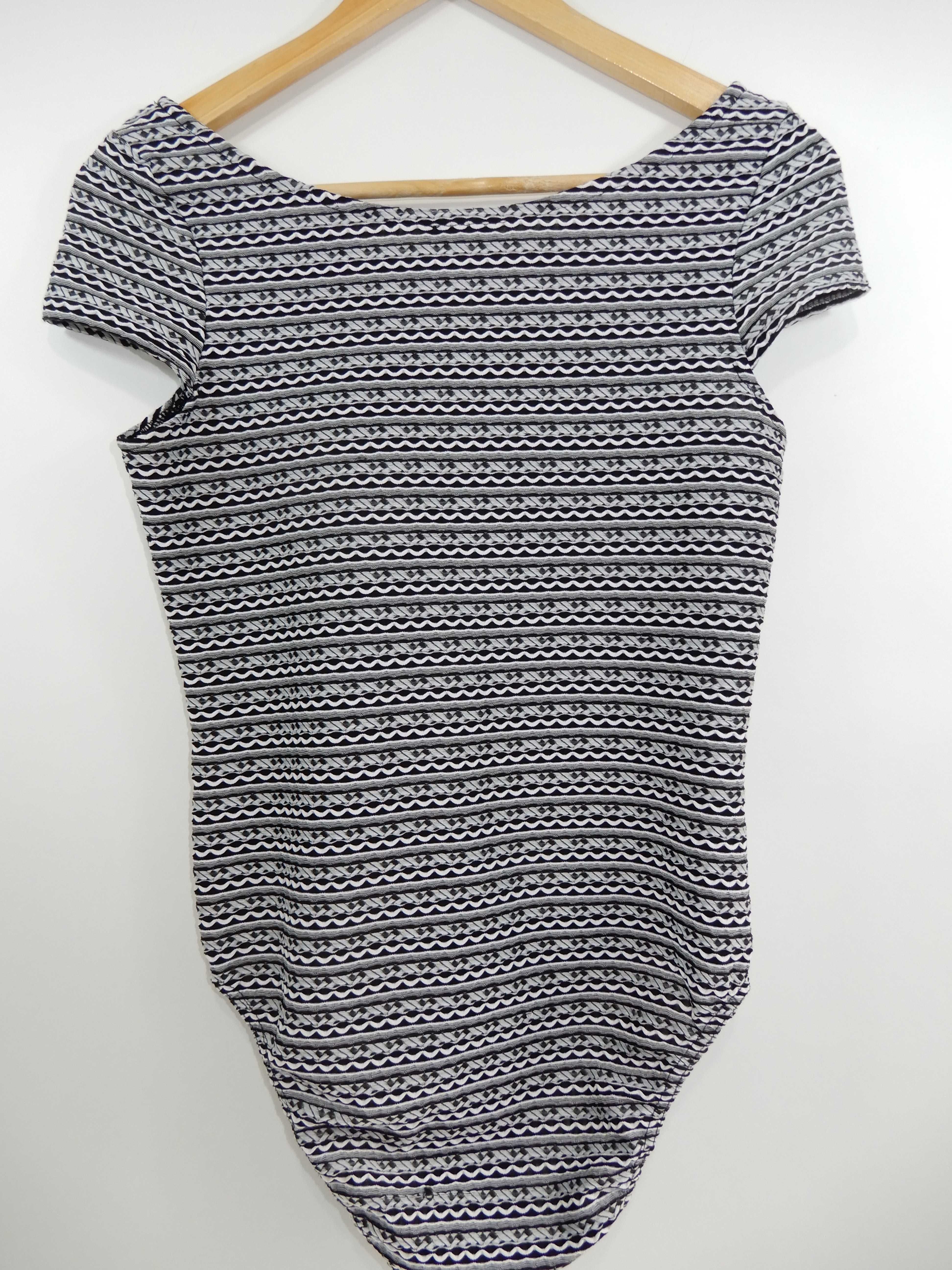 Body tłoczone casual wzory szare czarne River Island 36 38 S M