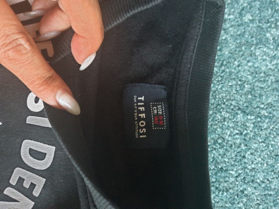 Hoodie sem gorro Tiffosi Preta