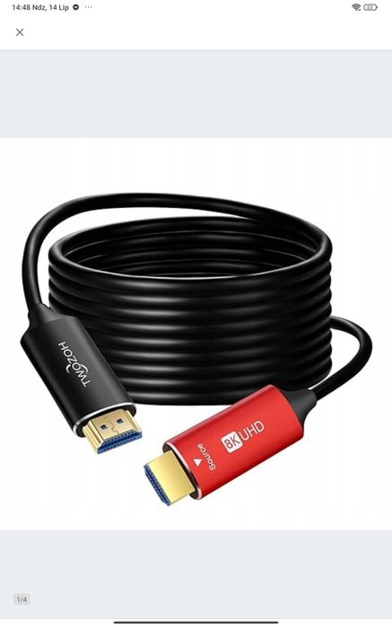 Twozoh 8K Fiber HDMI kabel 30M High Speed HDMI 2.1