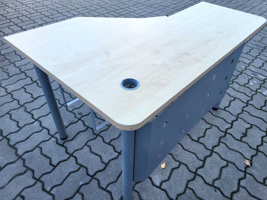 Duże Biurko narożne, z szufladą 120cm