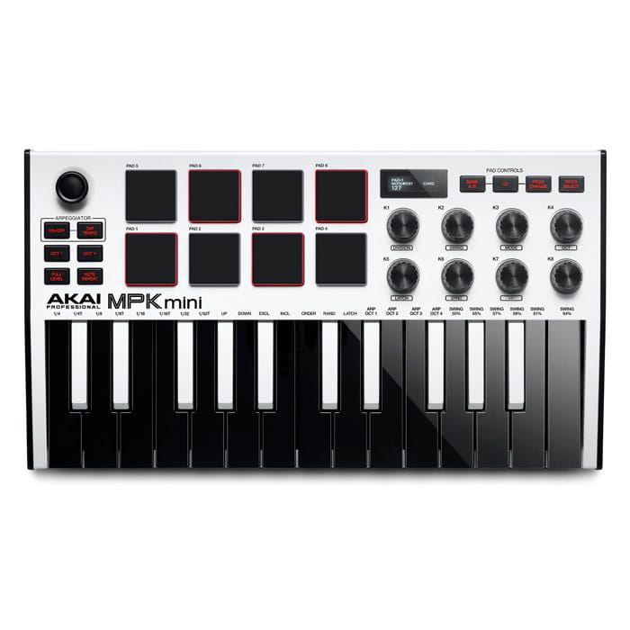 Akai Professional MPK Mini Mk3 White - klawiatura sterująca