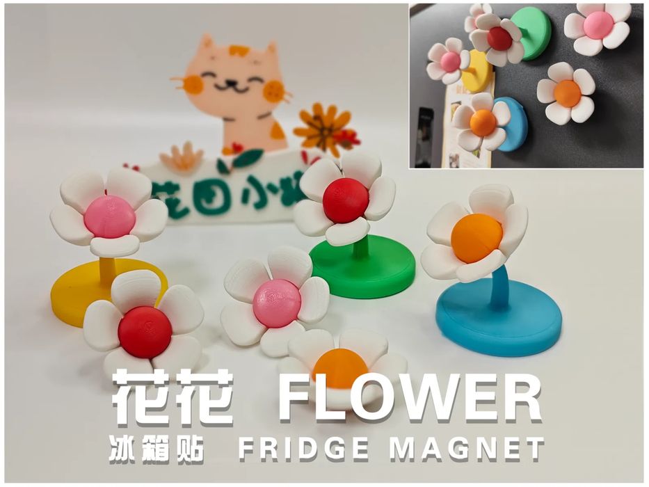 Íman Flor Frigorífico com Gancho