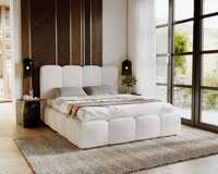 Tapicerowane łóżko Lila wypukłe kształty tkanina Boucle - dostawa 0zł