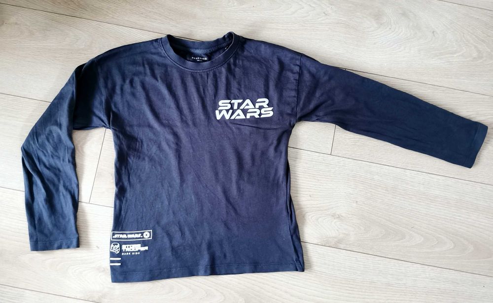 Koszulka Reserved 140 Star Wars, z długim rękawem, stalowa szarość