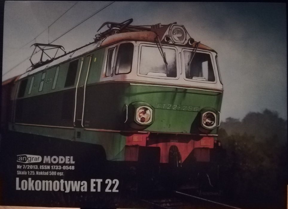 Lokomotywa ET 22 1:25 model kartonowy angraf