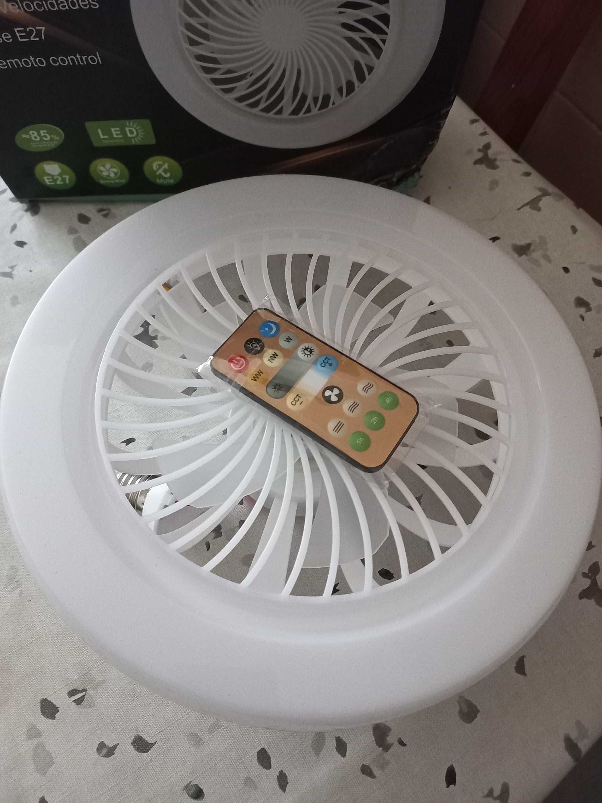 Ventilador de teto com luz led 30w