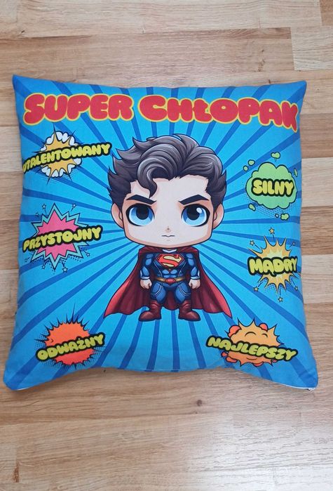 Poduszka poszewka Super chłopak 38 cm x 38 cm Dzień Chłopaka