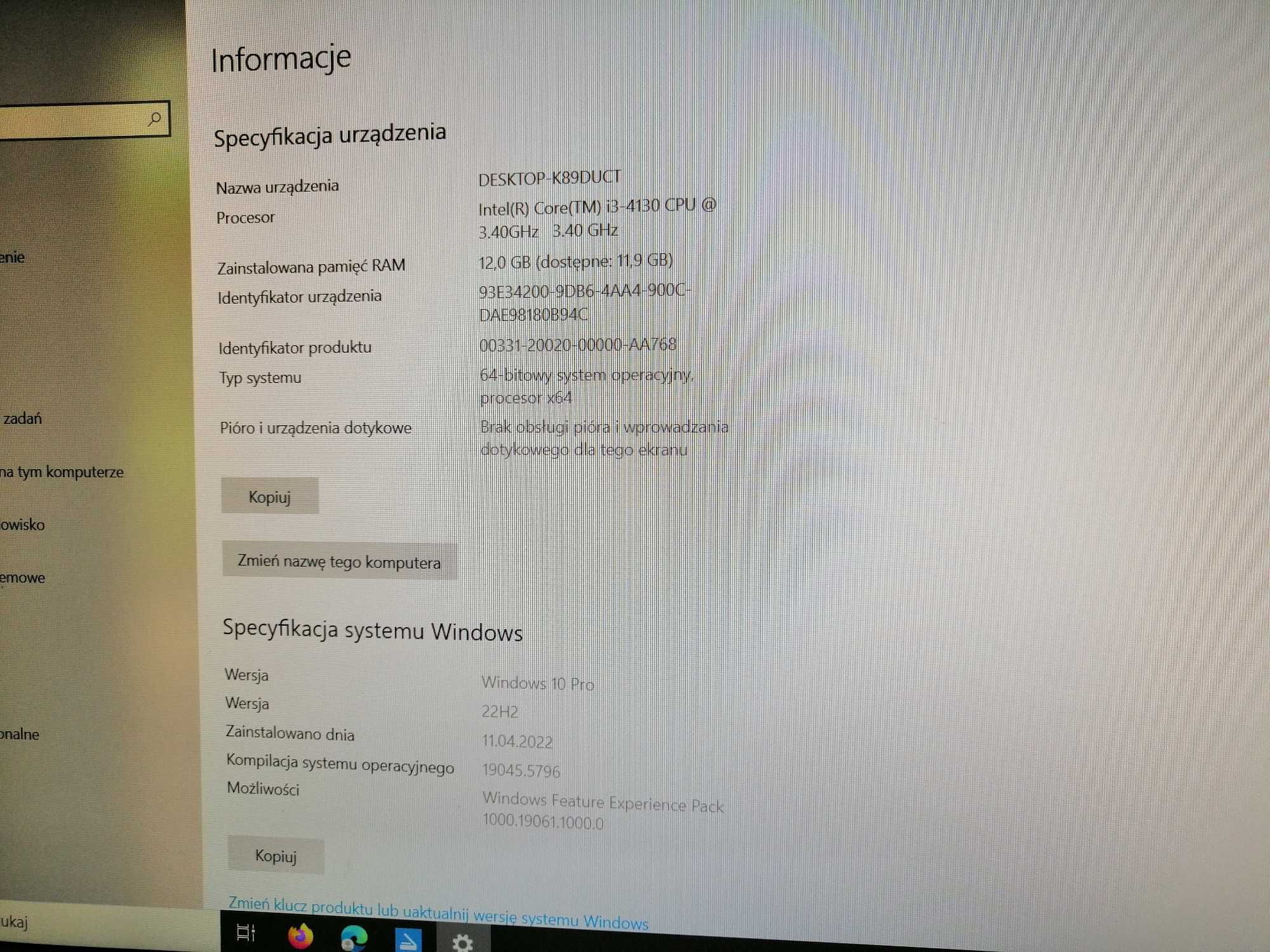 Desktop NTT Intel Core i3, ram 12GB,  SSD 120 ,WIN 10