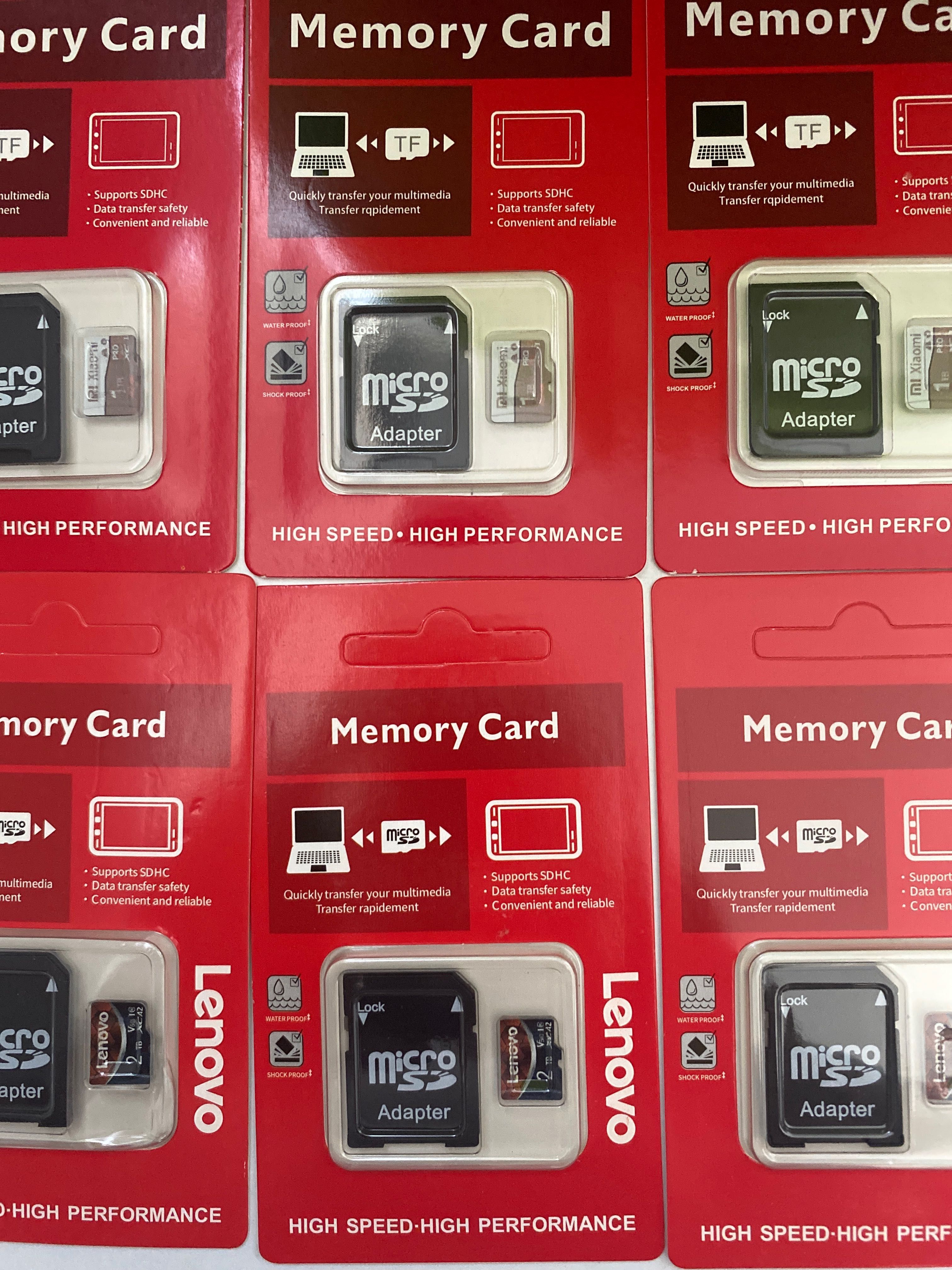 Cartão de memória SD e Micro SD 2 Tera de marca Xiaomi ou Lenovo