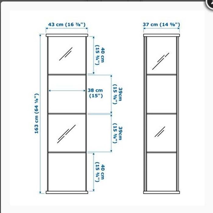 Vitrine DETOLF do IKEA