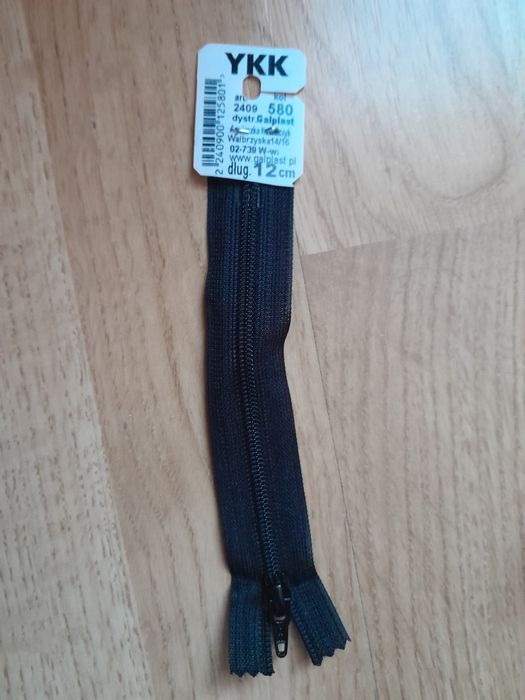 Nowy zamek błyskawiczny czarny 12cm