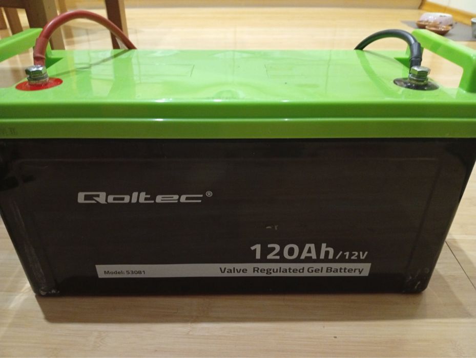 Аккумулятор тяговий гелевий Qoltec 120Ah 12V