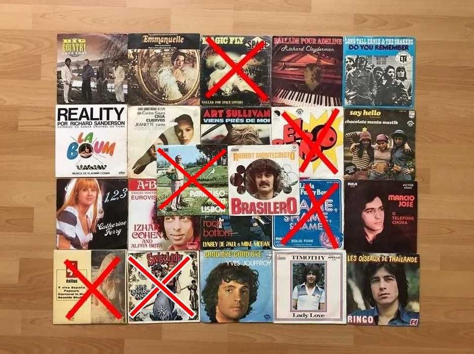 Discos vinil anos 70 e 80 singles