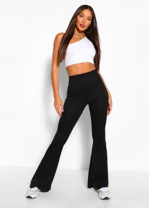 Штани кльош рубчик на високу С-М