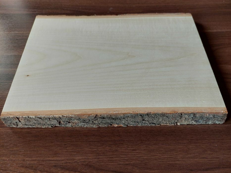 Deska lipowa z korą 40x22,5x2,5cm rzeźba, ikony, decoupage