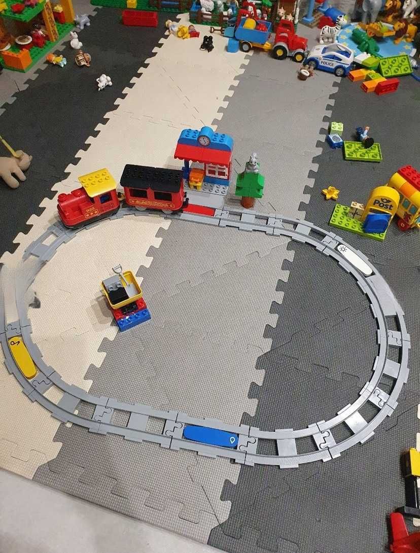 LEGO DUPLO Pociąg parowy 10874 KLOCKI zestaw tory kolejowe duży