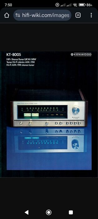 Hi fi Stereo Tuner Kenwood kr 8005