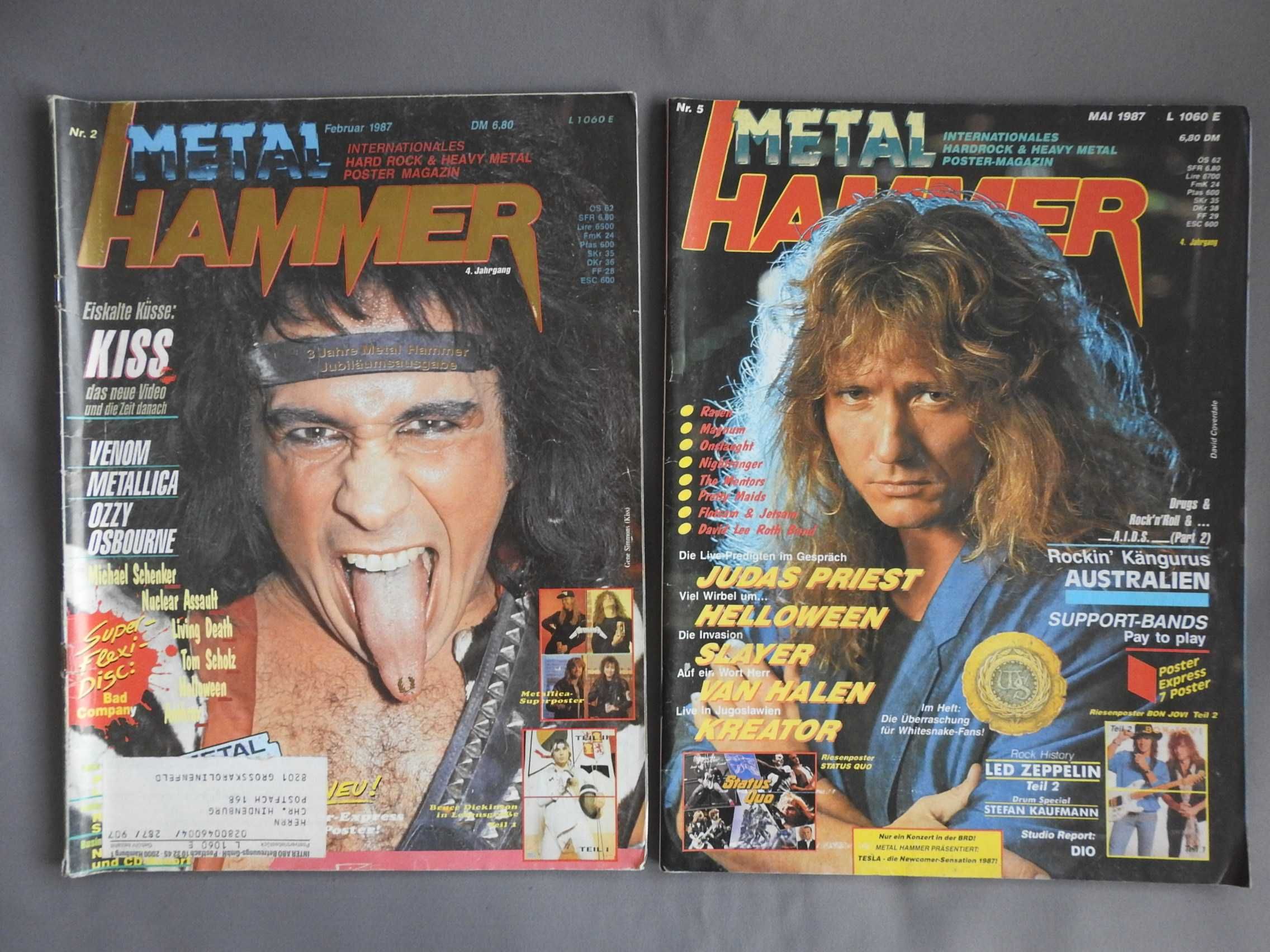 METAL HAMMER Германия 9 журналов супер состояние без плакатов 1985-93г