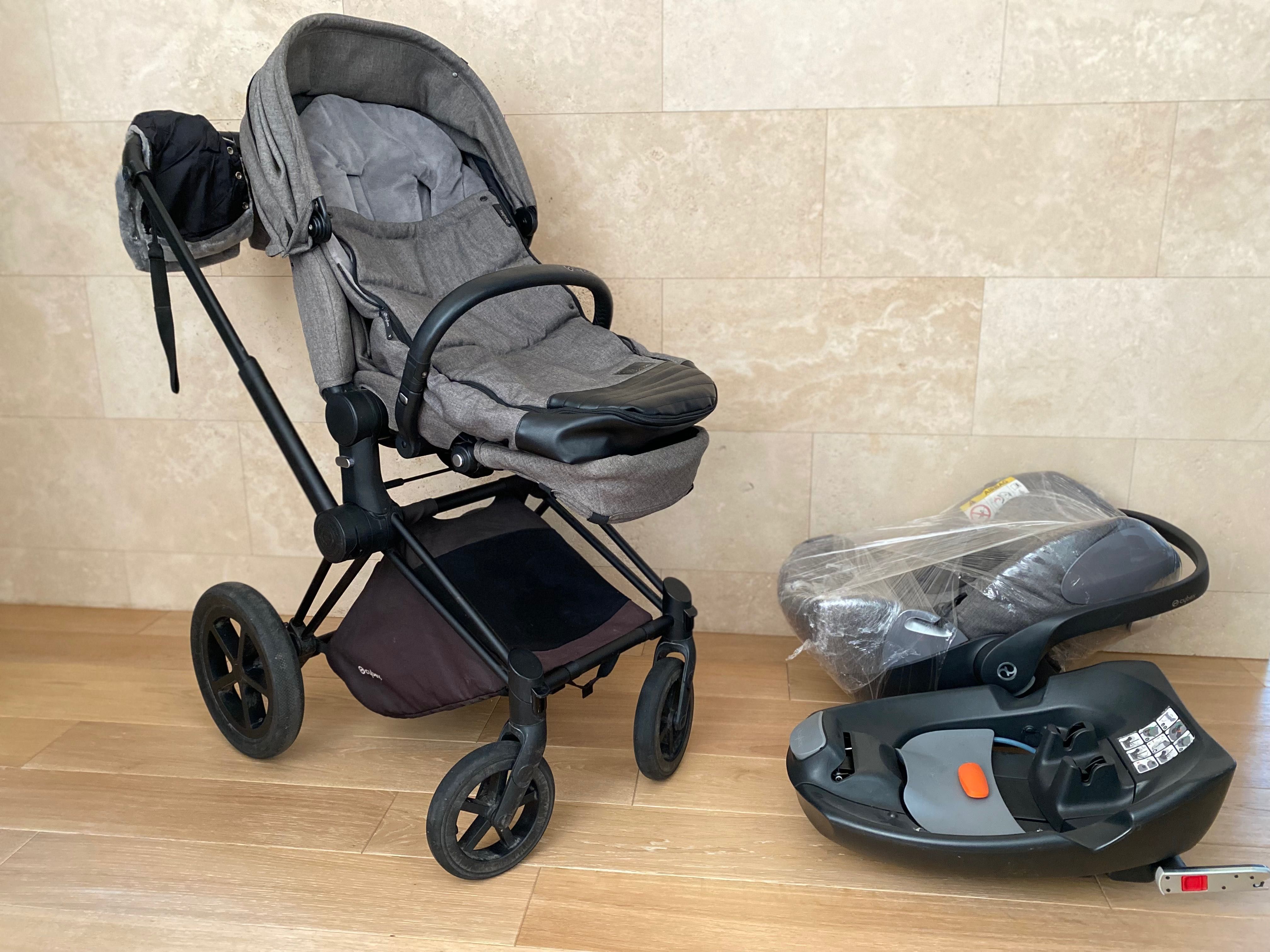 Коляска Cybex Priam Platinum 3 in 1 з додатковими аксесуарами б/у