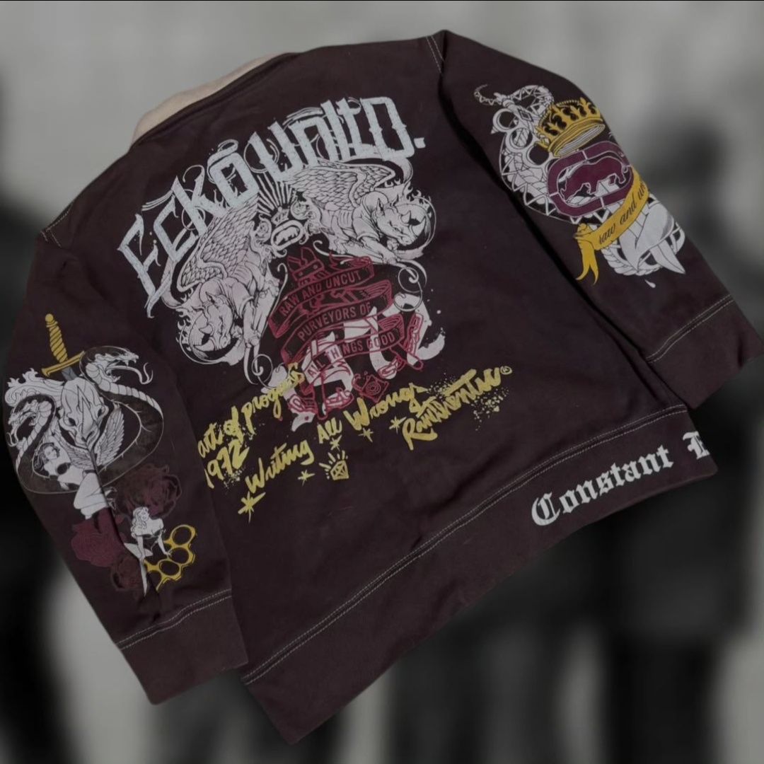 ecko unltd zip hoodie jesse pinkman style rap y2k sk8