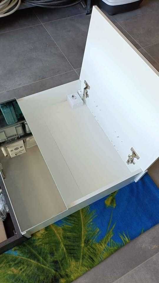 Szafka łazienkowa z lustrem 60 cm Leonardo biała + szafka30 cm.