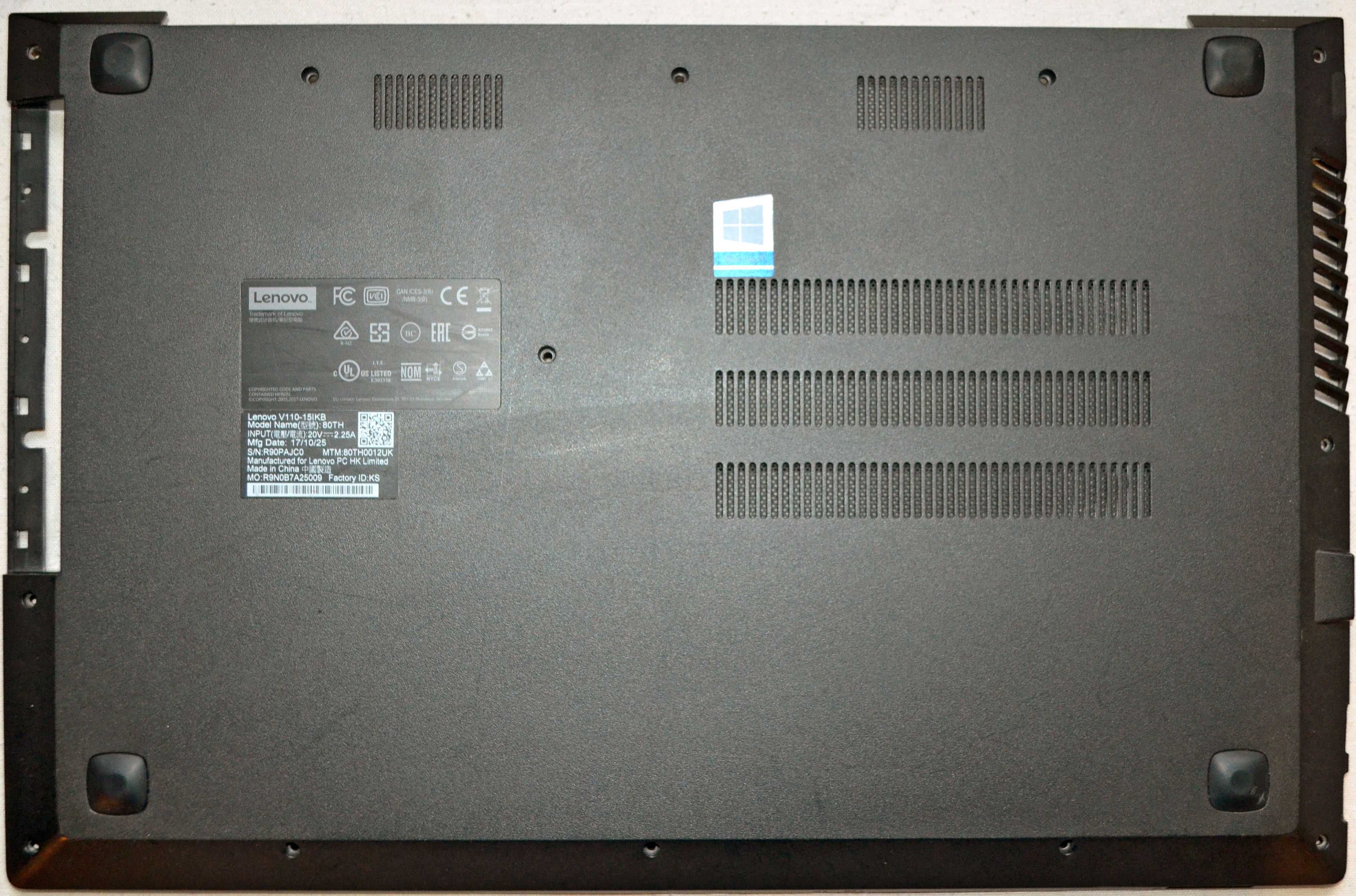 Ноутбук Lenovo V110-15IKB, по деталях
