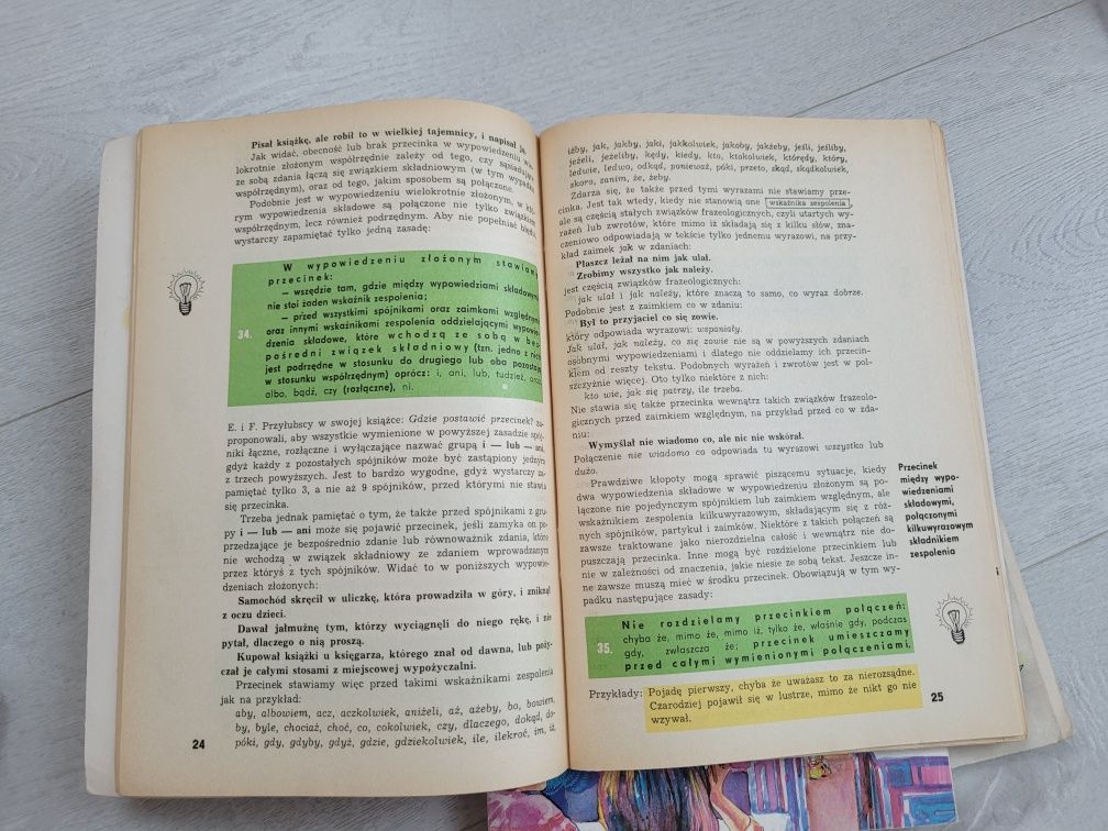Ortografia i interpunkcja, zestaw 3 książek, jezyk polski