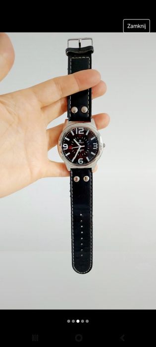 Zegarek unisex duży czarny