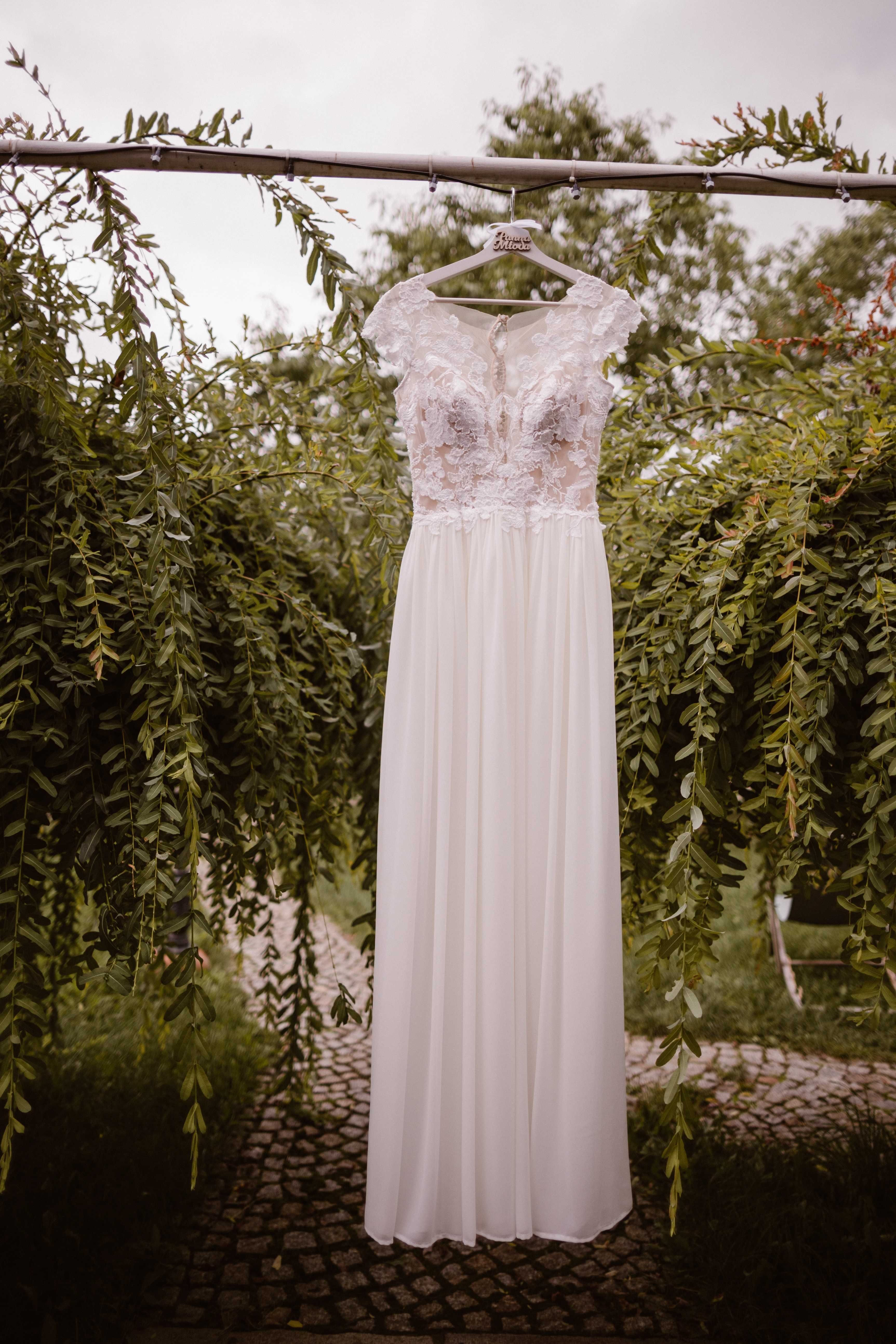 Suknia ślubna Euphoria By Ola La - litera A, boho, kolor IVORY