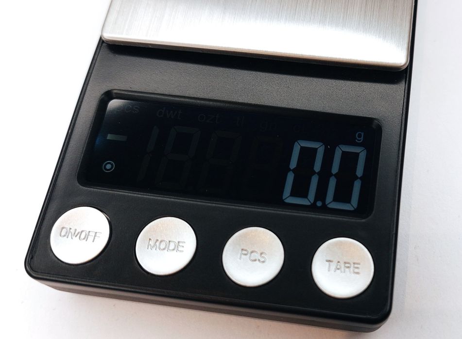 Waga elektroniczna jubilerska kuchenna precyzyjna 0.1 g podświetlana