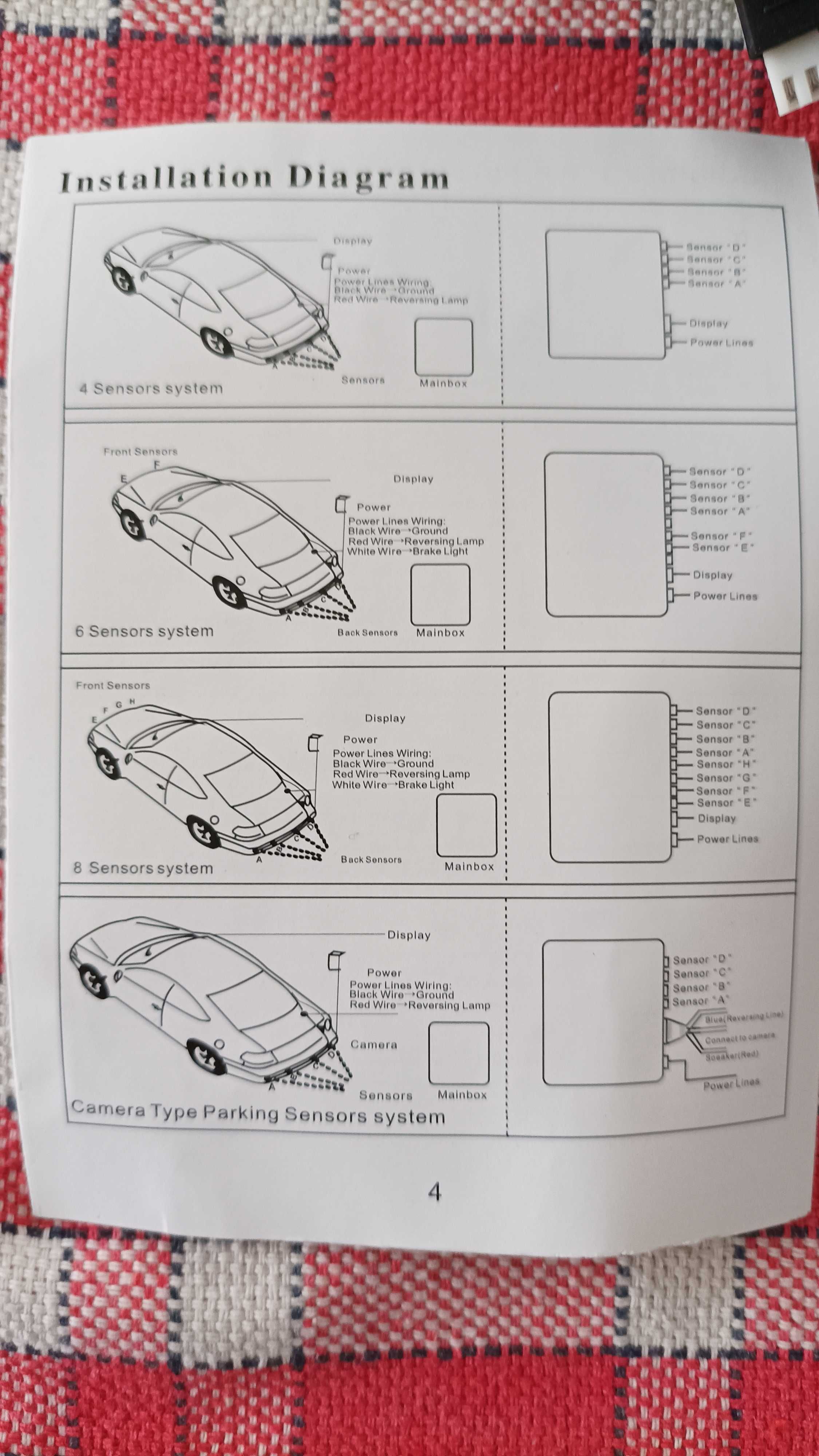 sensores de estacionamento para qualquer viatura à frente ou atrás