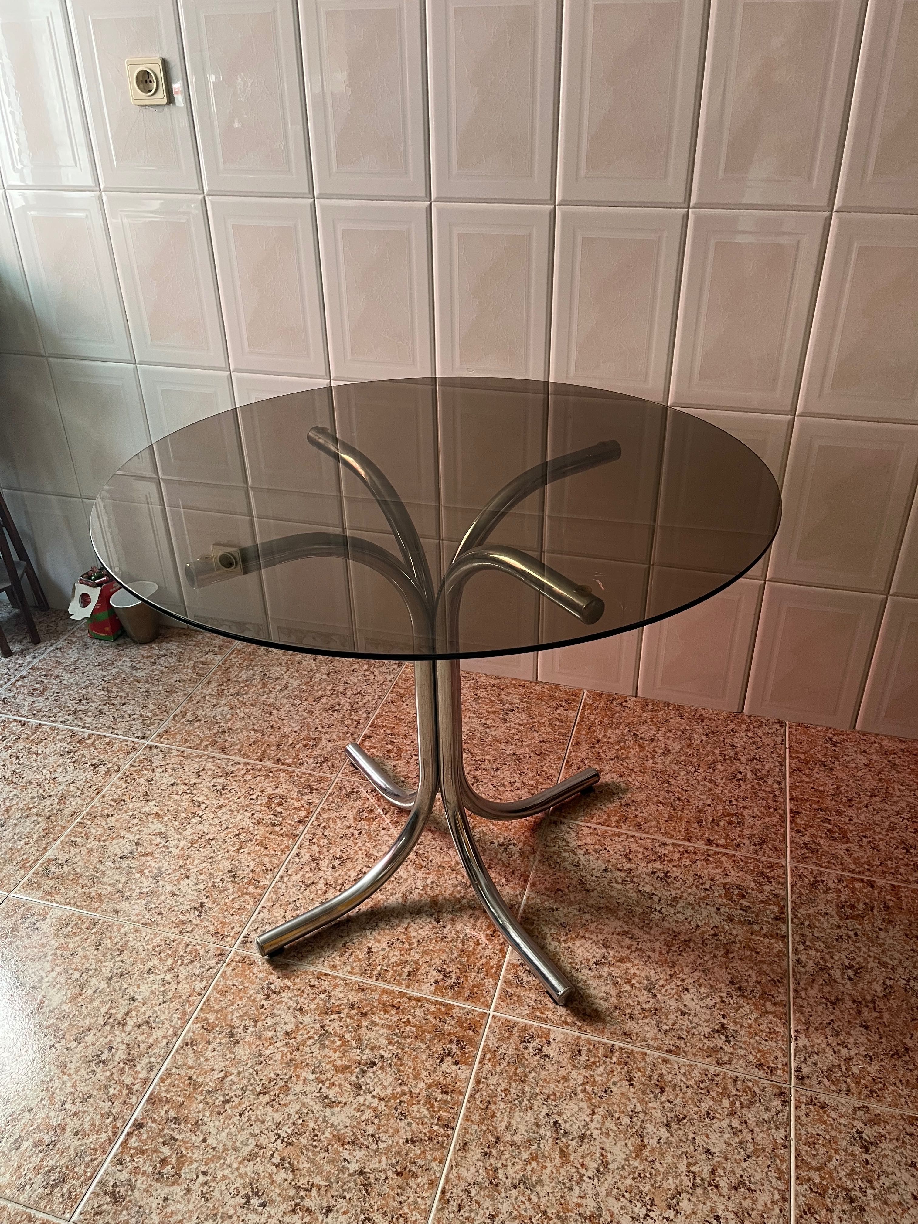 Mesa de vidro redonda