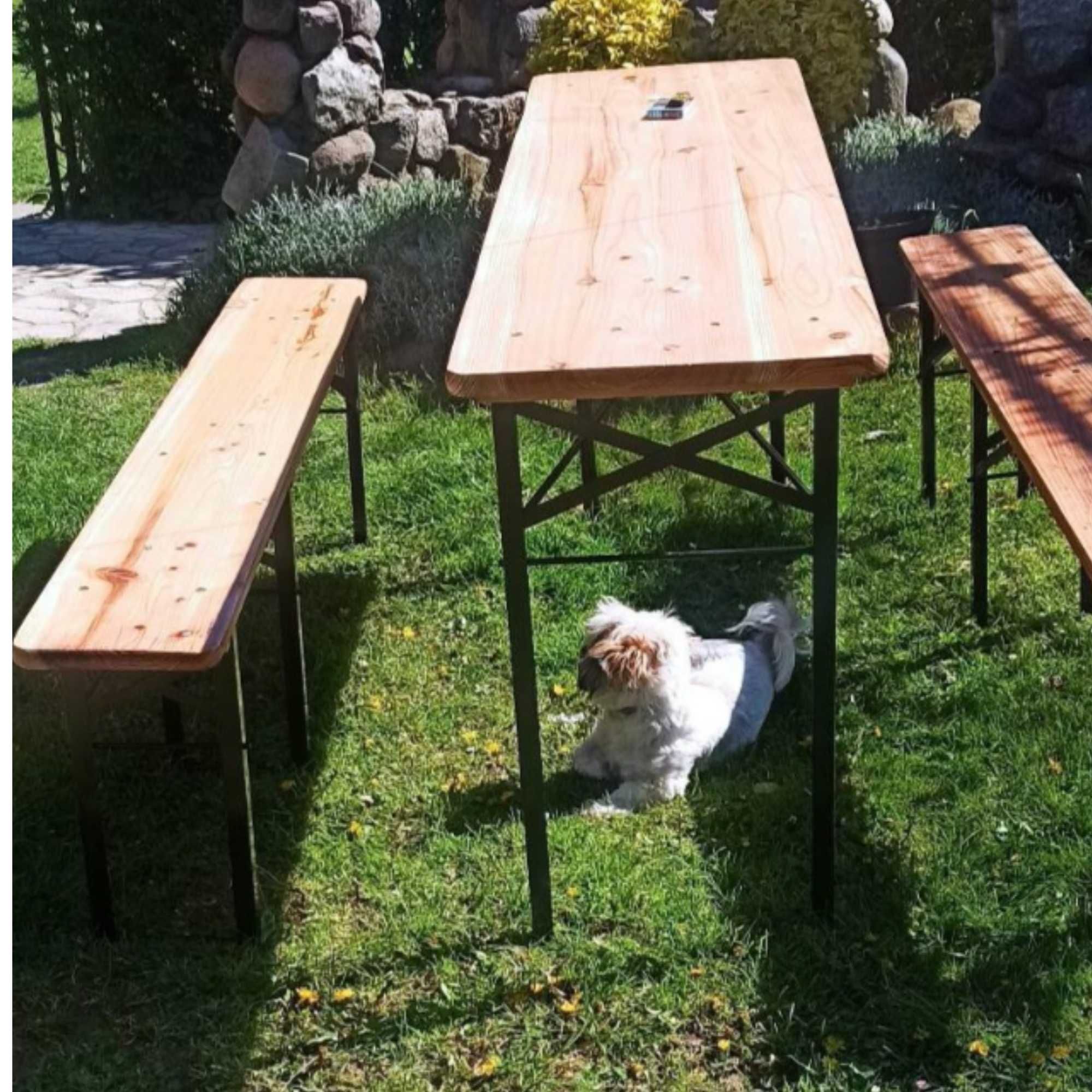 zestaw biesiadny zestaw mebli ogrodowych zestaw piwny 220 cm Komplet