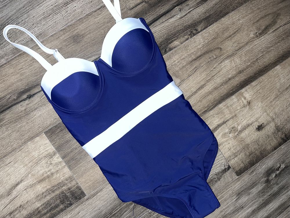 Retro boho nowy strój kąpielowy jednoczęściowy r.40 r.L cudny