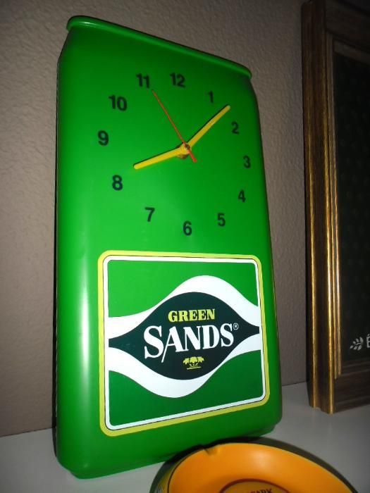 Relógio Vintage Publicitário Cerveja Green Sands