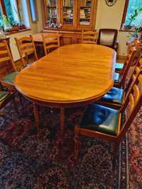 DŁUGI Stół do 3,2 m FILIP LUDWIK z litego drewna + 14 Krzeseł