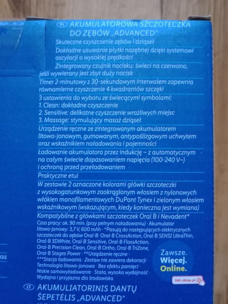 Sprzedam NOWĄ akumulatorową szczoteczkę do zębów, Nevadent!