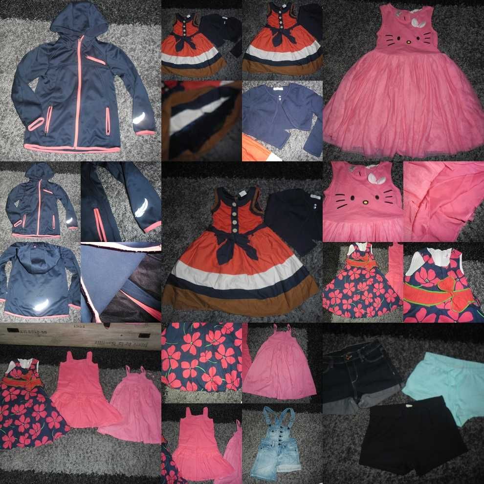 H&M,next,zara PAKA firmo DLA córci -lato 122/128- 6-8 lat 56szt+gratis