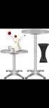 Stol bistro 2w1 z blatem aluminiowym