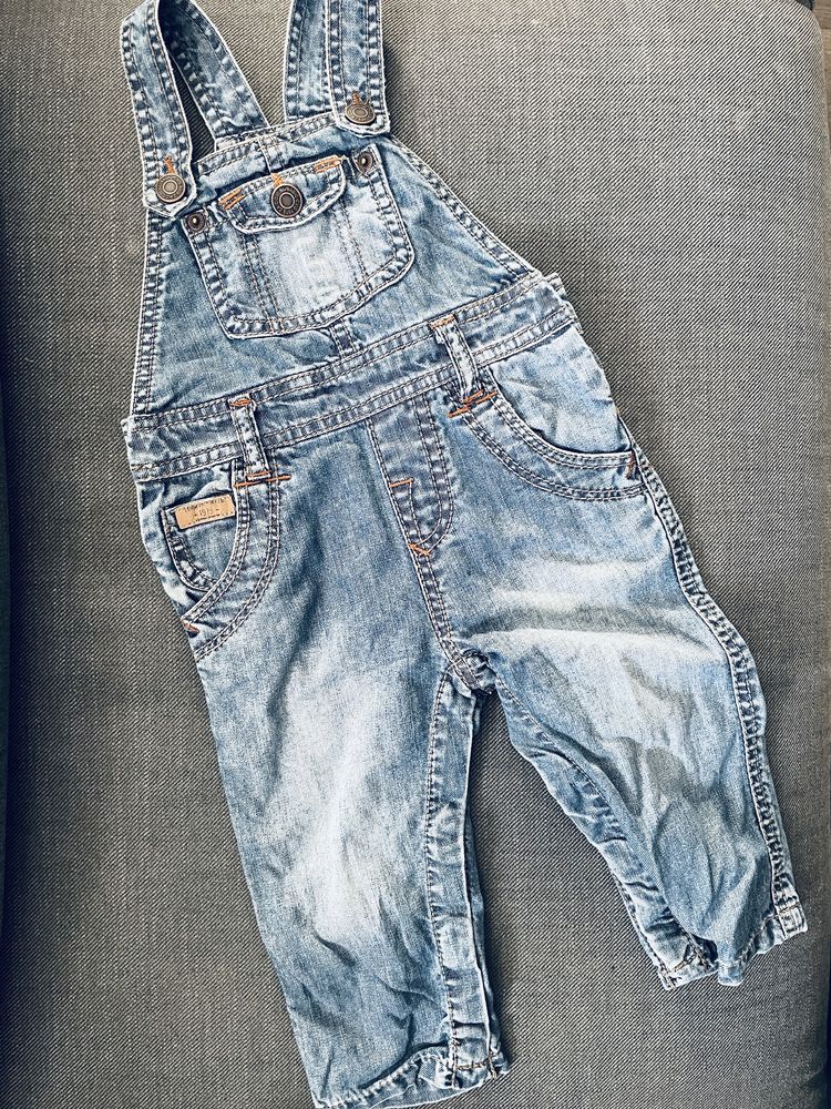 Zara kids r.80 jeansowe ogrodniczki