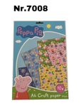 Papier dekoracyjny, arkusze kolorowe A4 Świnka Peppa 10szt nr.7008