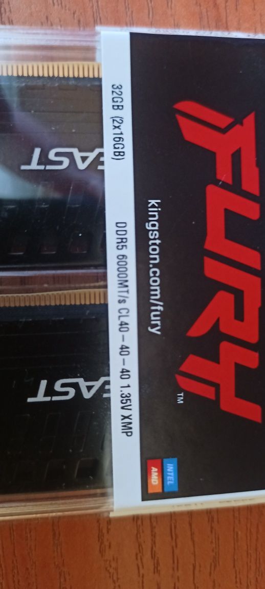 DDR5 32gb 6000mhz  (16*2) Kingston FURY cl40
