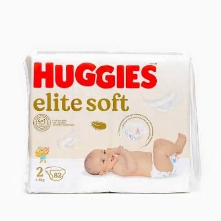 Памперси Huggies elite soft розмір 2 82+20 шт. Олх доставкой +40 грн