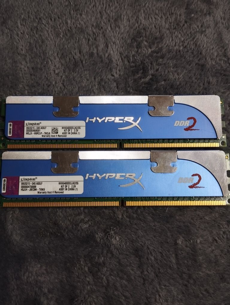 Озу Kingston hyperX 2x1gb ddr2