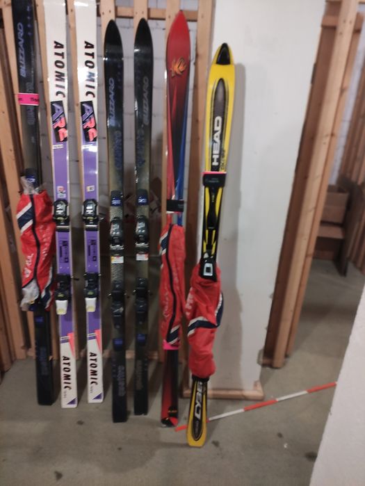 Лыжи горные спортивные разные