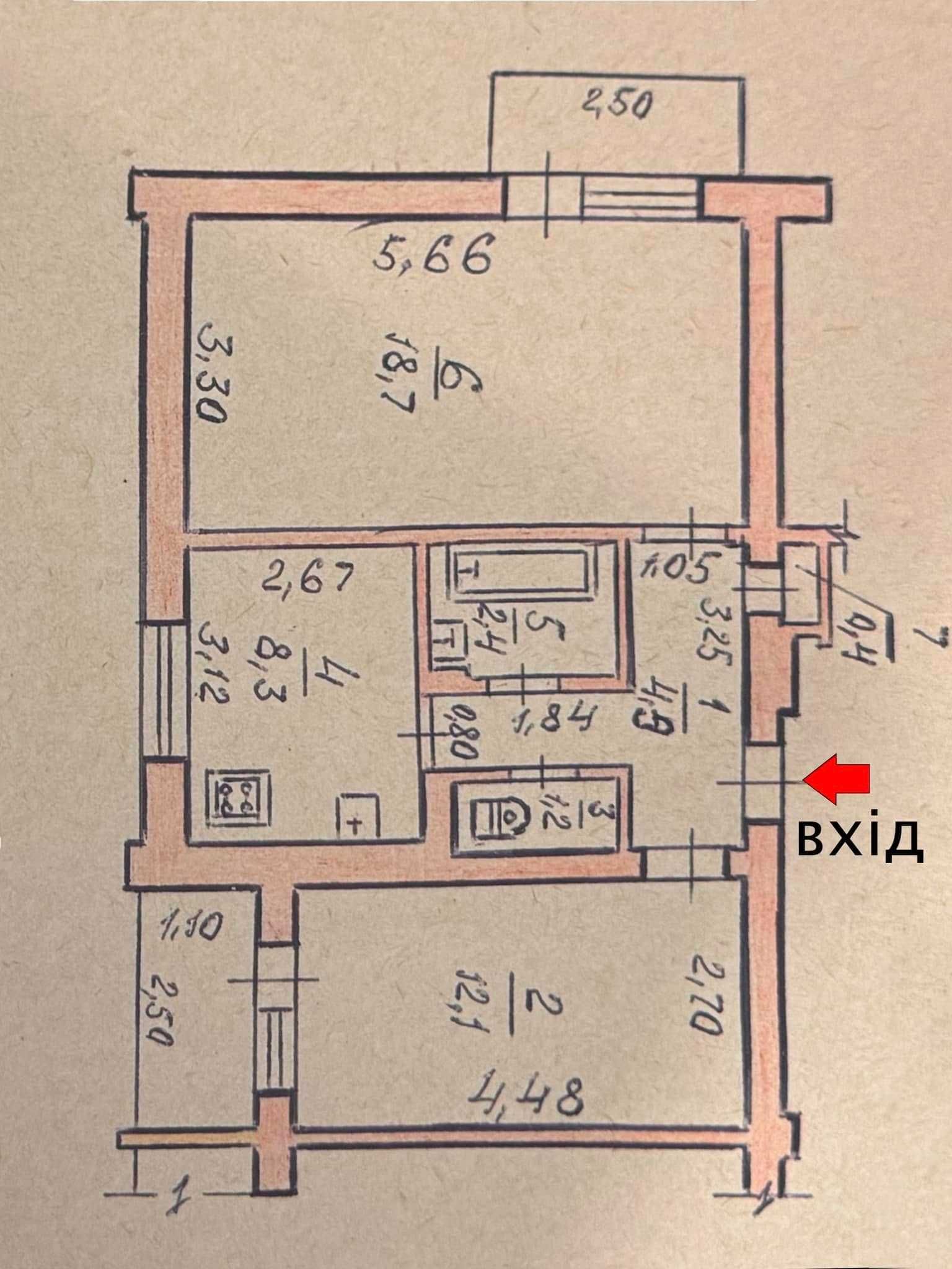 Квартира покращеного планування 50 м2