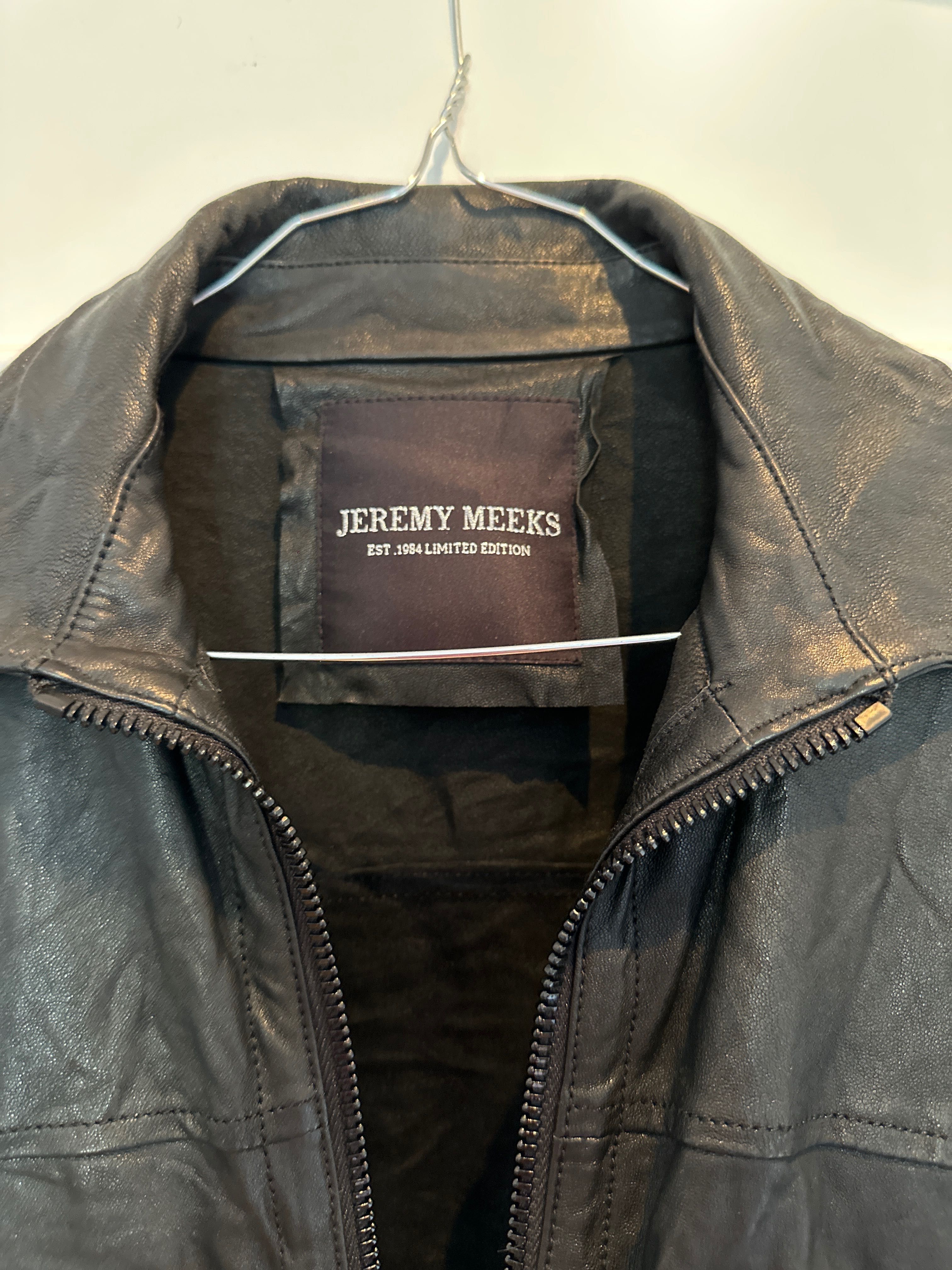 Jaqueta de couro preto Jeremy Meeks Special Edition