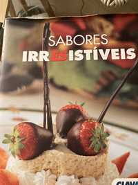 Livro de sobremesas de capa dura “Sabores irresistiveis”